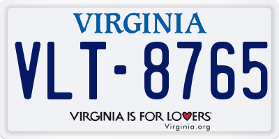 VA license plate VLT8765