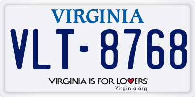 VA license plate VLT8768