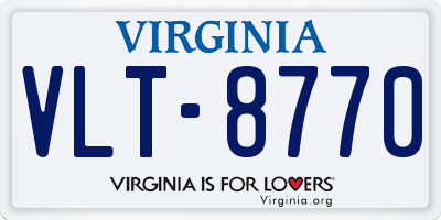 VA license plate VLT8770