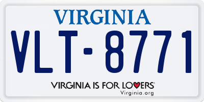 VA license plate VLT8771