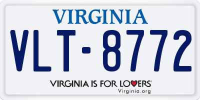 VA license plate VLT8772