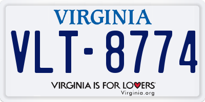 VA license plate VLT8774