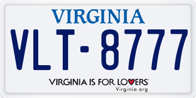 VA license plate VLT8777