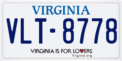 VA license plate VLT8778