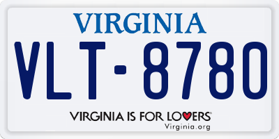 VA license plate VLT8780