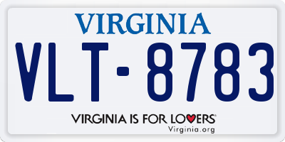VA license plate VLT8783