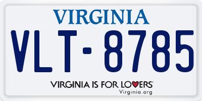 VA license plate VLT8785