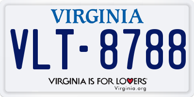 VA license plate VLT8788