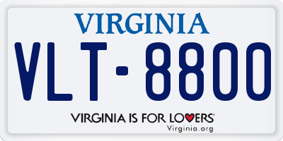 VA license plate VLT8800