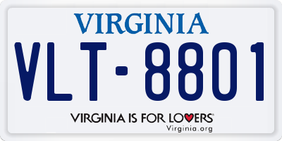 VA license plate VLT8801