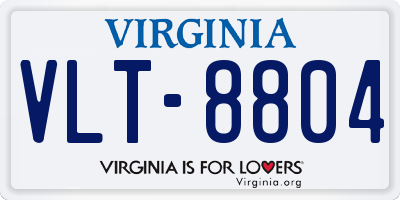 VA license plate VLT8804