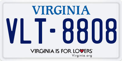 VA license plate VLT8808