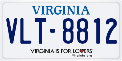 VA license plate VLT8812