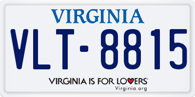 VA license plate VLT8815