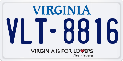 VA license plate VLT8816