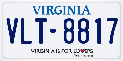 VA license plate VLT8817