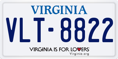VA license plate VLT8822