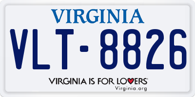 VA license plate VLT8826