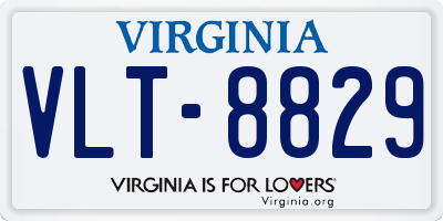 VA license plate VLT8829