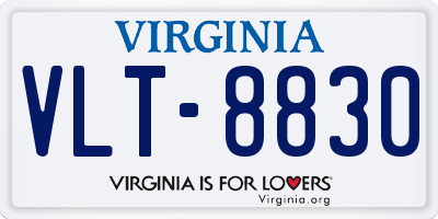 VA license plate VLT8830