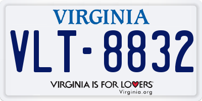 VA license plate VLT8832