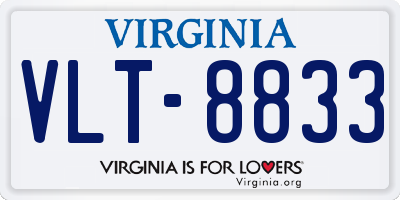 VA license plate VLT8833