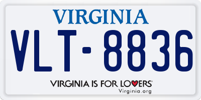 VA license plate VLT8836