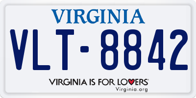VA license plate VLT8842