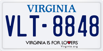 VA license plate VLT8848