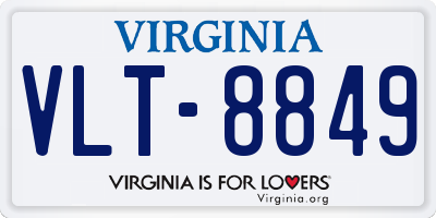 VA license plate VLT8849