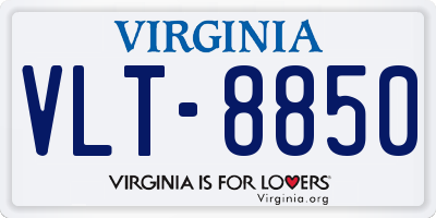 VA license plate VLT8850