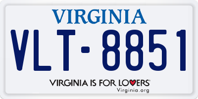 VA license plate VLT8851