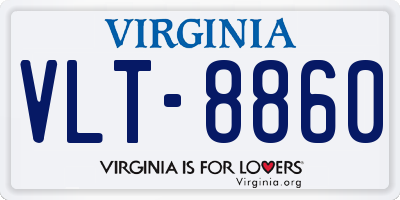 VA license plate VLT8860