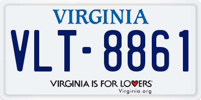VA license plate VLT8861