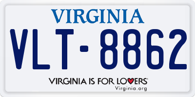 VA license plate VLT8862