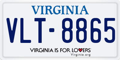 VA license plate VLT8865