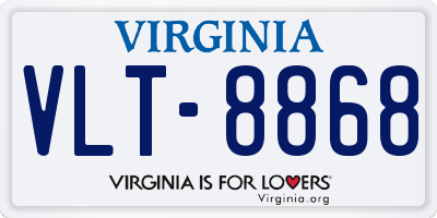 VA license plate VLT8868