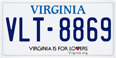 VA license plate VLT8869