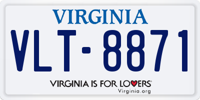 VA license plate VLT8871
