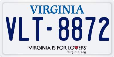 VA license plate VLT8872