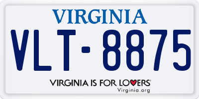 VA license plate VLT8875