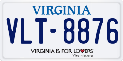 VA license plate VLT8876