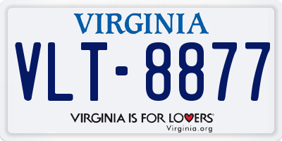 VA license plate VLT8877