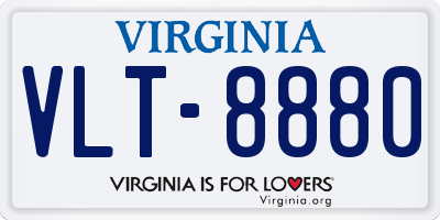 VA license plate VLT8880