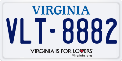 VA license plate VLT8882