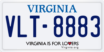 VA license plate VLT8883