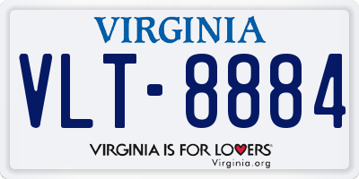 VA license plate VLT8884