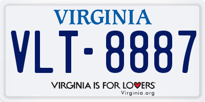 VA license plate VLT8887