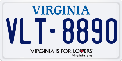 VA license plate VLT8890
