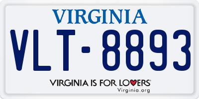 VA license plate VLT8893